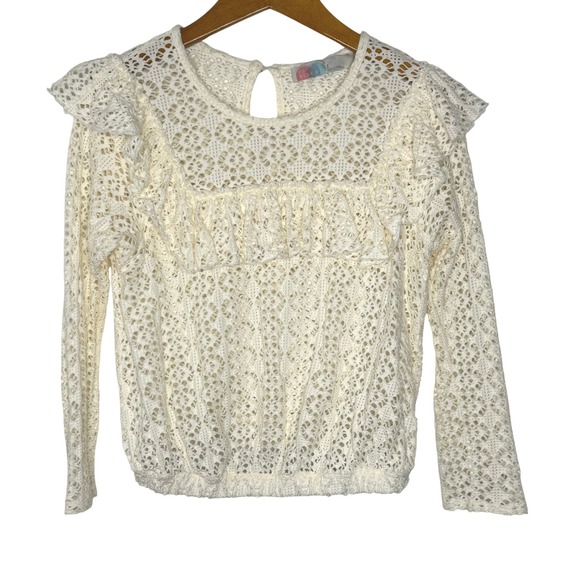 Free People Beach Feel The Love Crochet Blouse - Picture 1 of 11